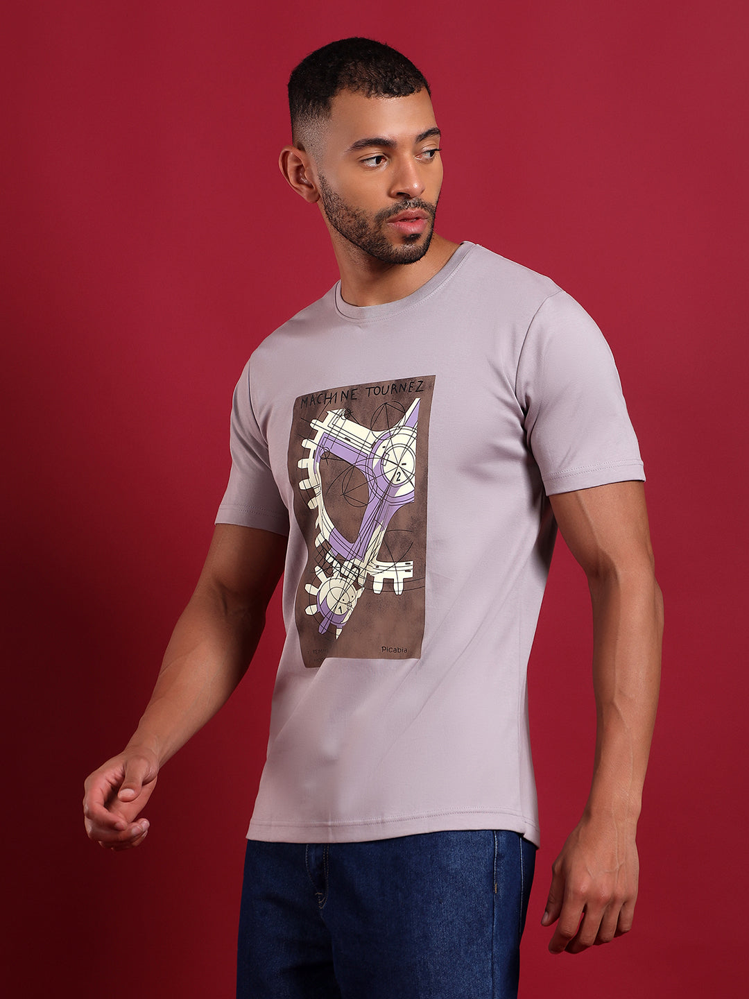 Erigo MechArt Graphic Light Purple T-shirt