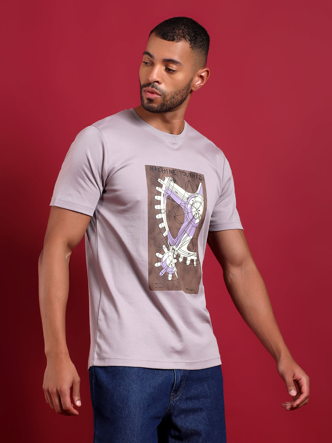 Erigo MechArt Graphic Light Purple T-shirt