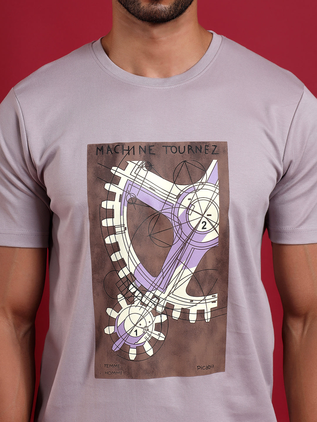 Erigo MechArt Graphic Light Purple T-shirt
