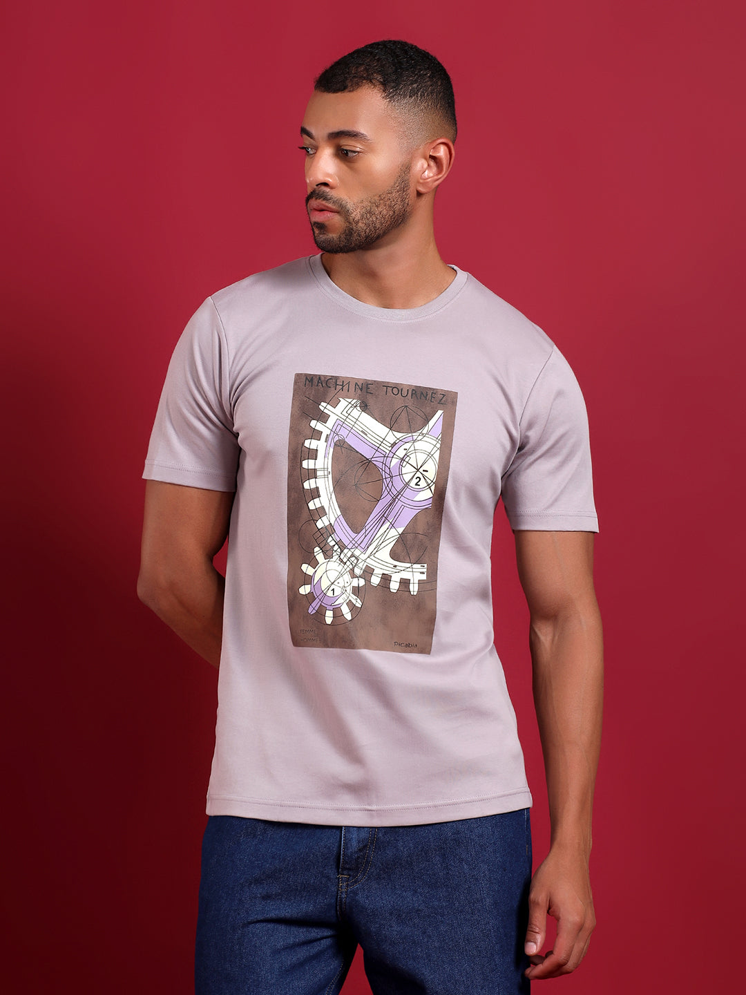 Erigo MechArt Graphic Light Purple T-shirt