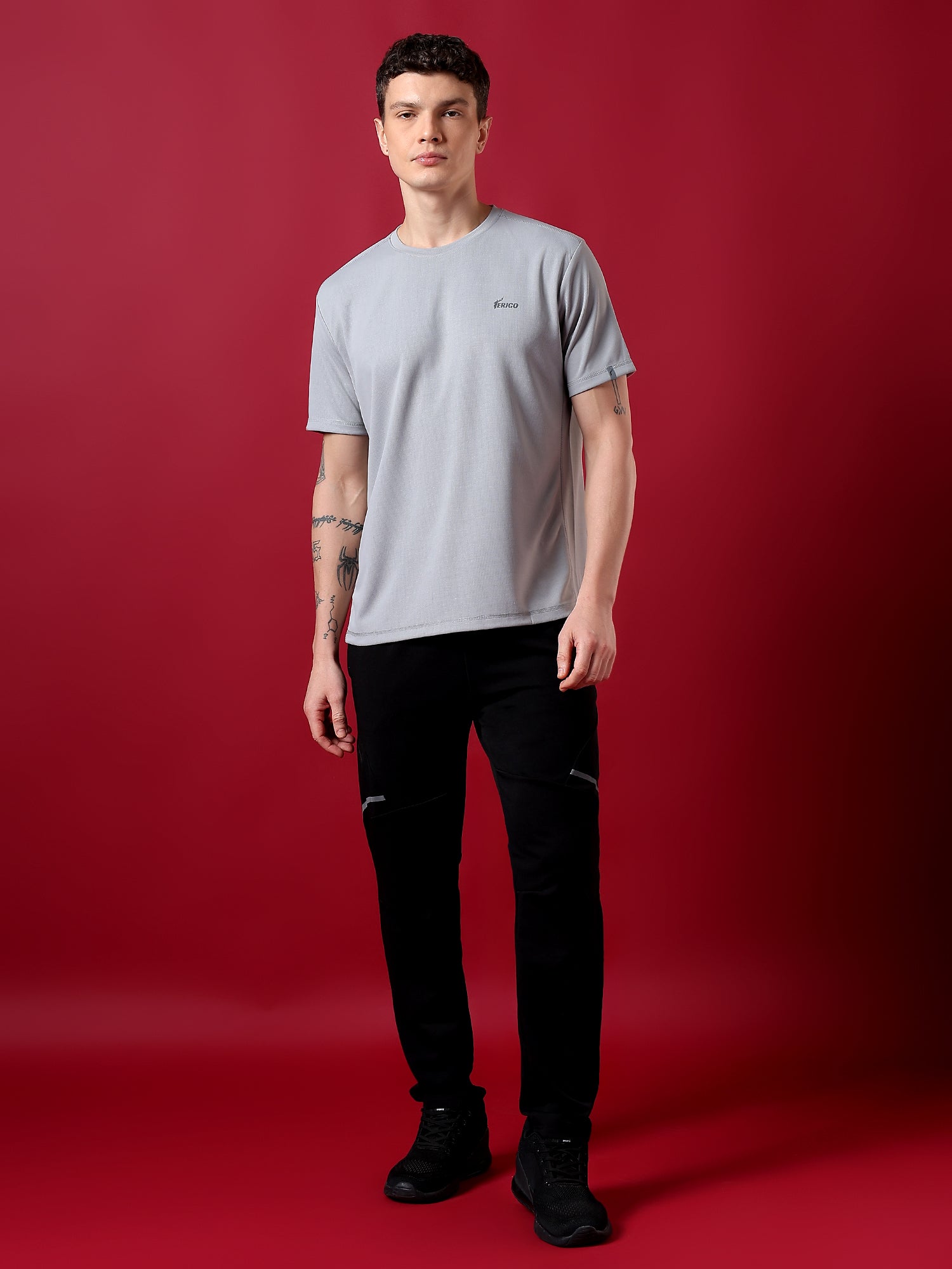 ErigoSport Plane Half Sleeve Grey T-shirt