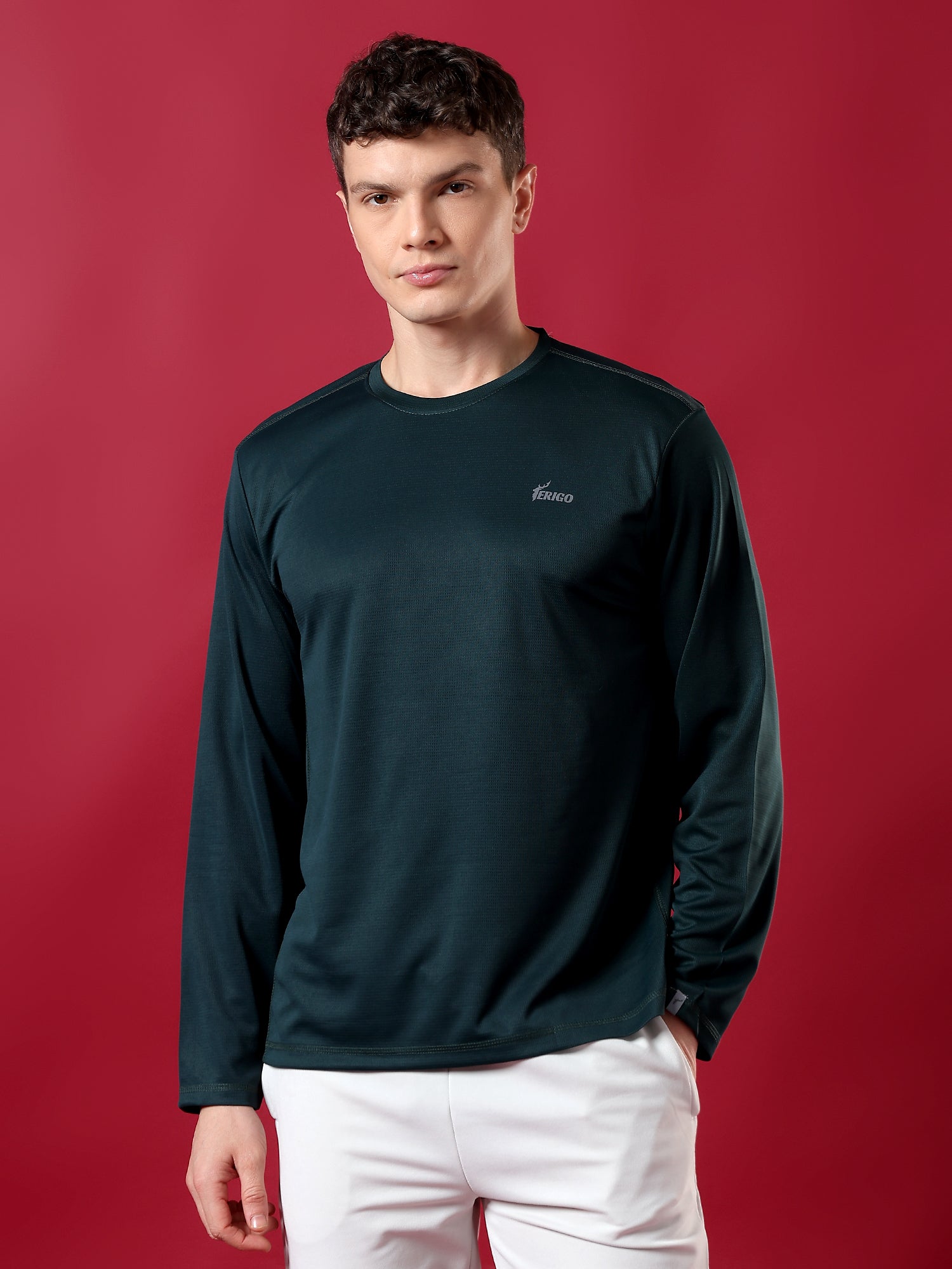 ErigoSport Full Sleeve Tree Green T-shirt
