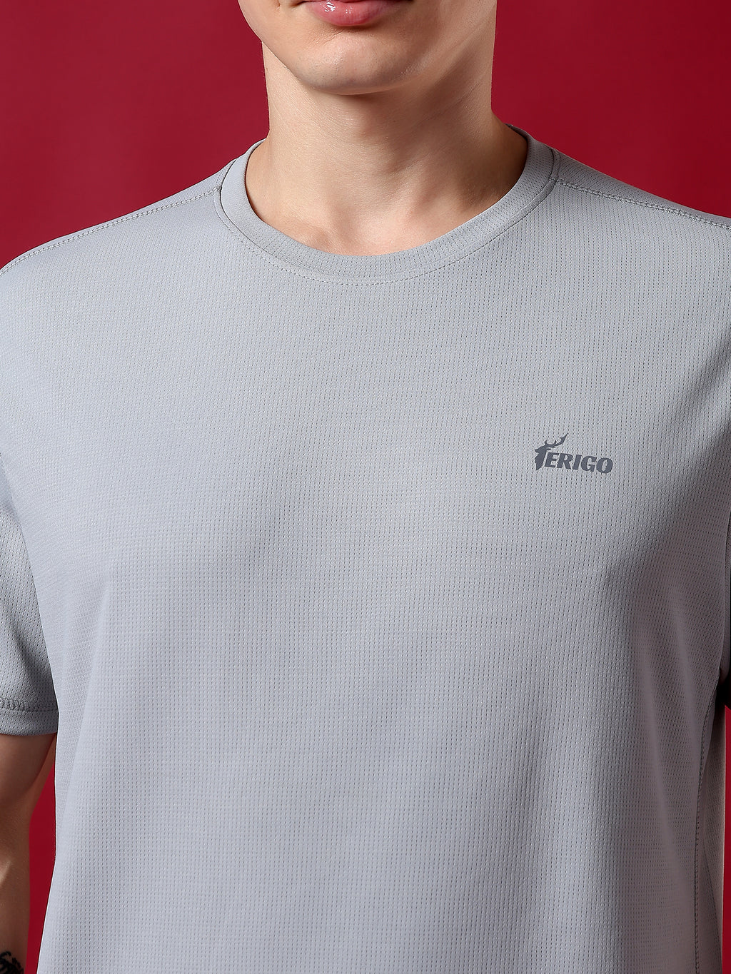 ErigoSport Plane Half Sleeve Grey T-shirt