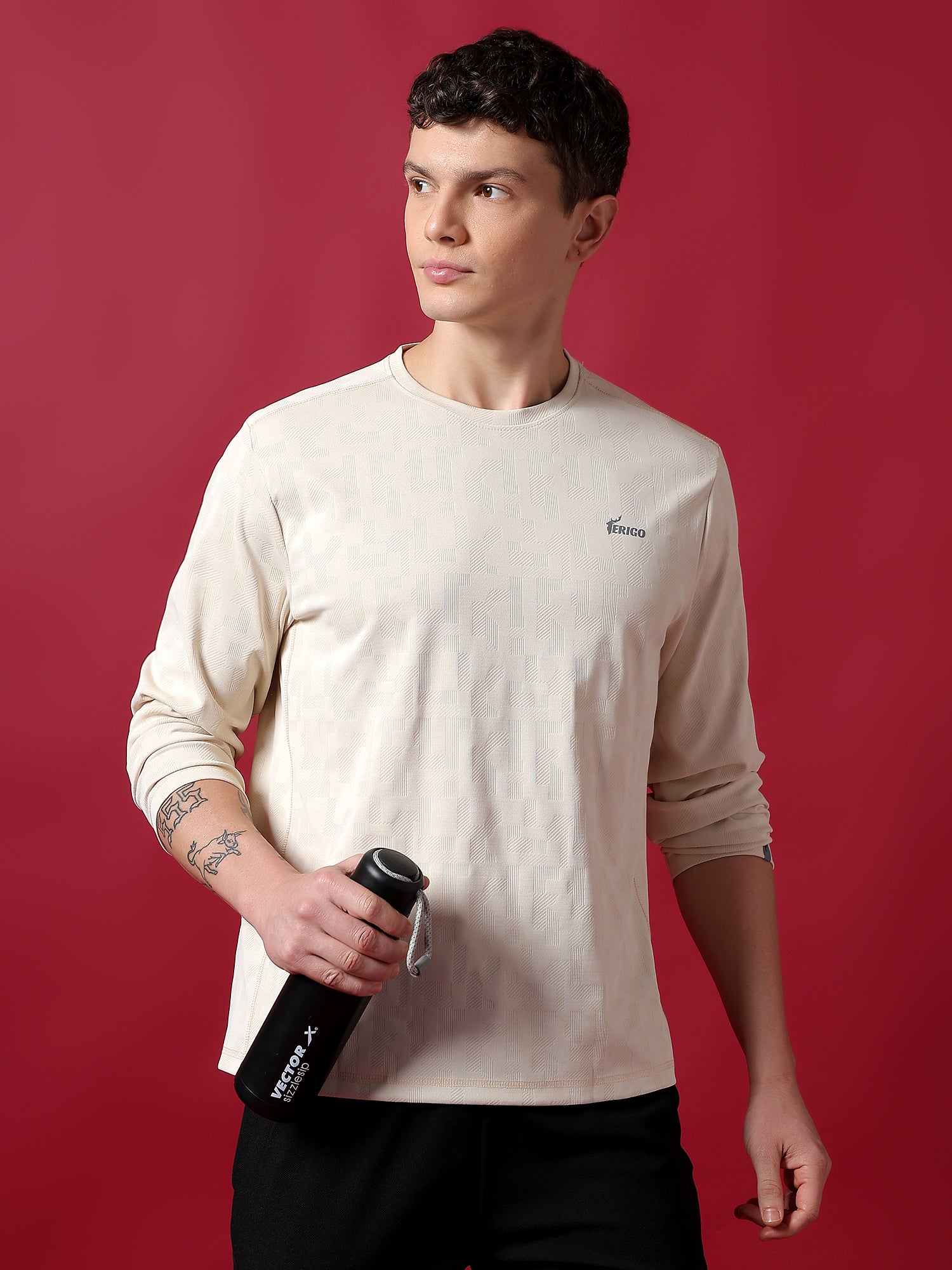 ErigoSport Full Sleeve Pale Beige T-shirt