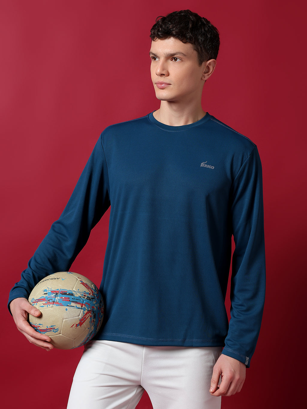 ErigoSport Full-Sleve Capri Blue T-shirt
