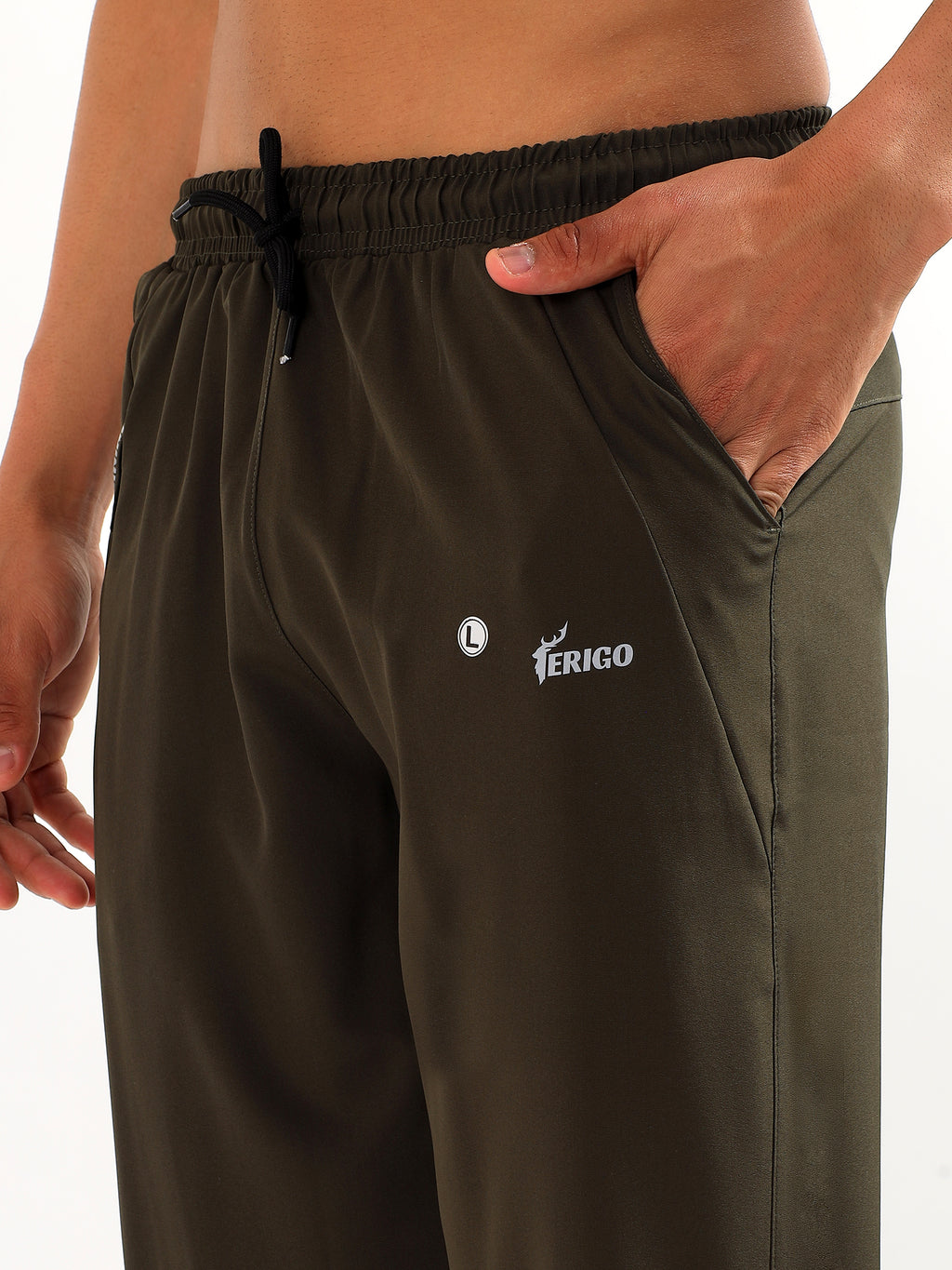 Performance Olive Green Track Pants