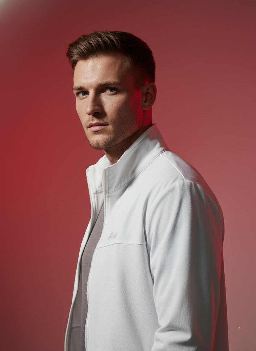 Erigo White Activewear Jacket for Men – Lightweight Performance Sports Jacket